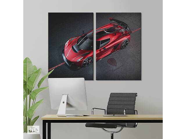 Картина на холсте KIL Art Самый быстрый автомобиль Koenigsegg Jesko Absolut 111x81 см (1241-2)