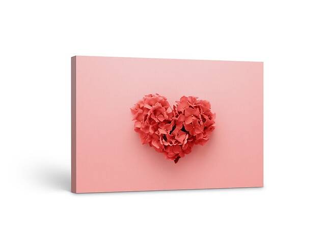 Картина на холсте KIL Art Сердце из цветов 81x54 см (205)