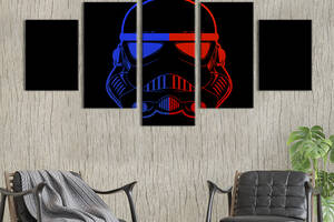 Картина на холсте KIL Art Шлем штурмовика из Star Wars 162x80 см (1511-52)