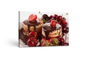 Картина на холсте KIL Art Шоколадный десерт 122x81 см (147)