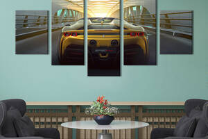 Картина на холсте KIL Art Шустрый спорткар Ferrari SF90 Spider 187x94 см (1319-52)