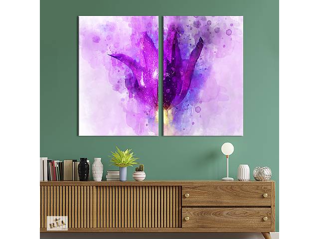 Картина на холсте KIL Art Шикарная фиолетовая лилия 111x81 см (983-2)