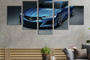 Картина на холсте KIL Art Шикарная лазурная Acura Type S 112x54 см (1246-52)