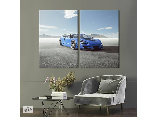 Картина на холсте KIL Art Шикарная машина McLaren 720S Spider 165x122 см (1267-2)