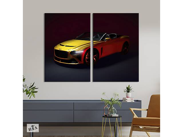 Картина на холсте KIL Art Шикарный автомобиль Bentley Bacalar 111x81 см (1273-2)