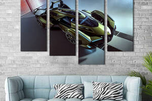 Картина на холсте KIL Art Шикарный суперкар Lambo v12 vision gran turismo 89x56 см (1250-42)