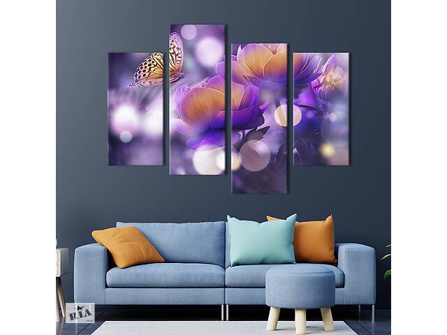 Картина на холсте KIL Art Сказочные тюльпаны 149x106 см (789-42)