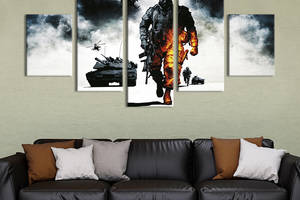 Картина на полотні KIL Art Солдат із гри Battlefield: Bad Company 187x94 см (1461-52)