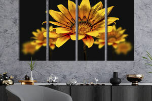 Картина на холсте KIL Art Солнечно-жёлтые цветы 149x93 см (831-41)
