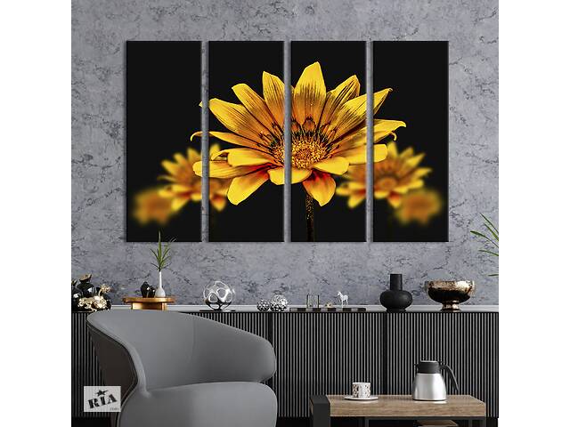 Картина на холсте KIL Art Солнечно-жёлтые цветы 149x93 см (831-41)