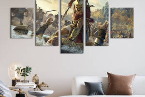 Картина на холсте KIL Art Спартанец Алексиос / Assassin's Creed: Odyssey 187x94 см (1496-52)
