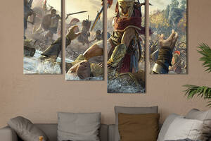 Картина на холсте KIL Art Спартанский наемник Алексиос / Assassin's Creed: Odyssey 129x90 см (1496-42)