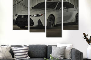 Картина на холсте KIL Art Спортивное авто Lexus IS 500 F Sport 129x90 см (1279-42)