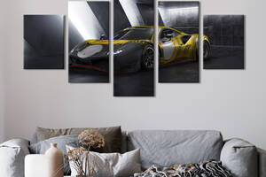 Картина на холсте KIL Art Спортивный автомобиль Ferrari 488 GT Modificata 187x94 см (1315-52)