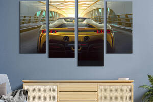 Картина на холсте KIL Art Спортивный автомобиль Ferrari SF90 Spider 129x90 см (1319-42)