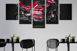 Картина на холсте KIL Art Спортивный мотоцикл Ducati ucati Desmosedici GP19 162x80 см (1314-52)