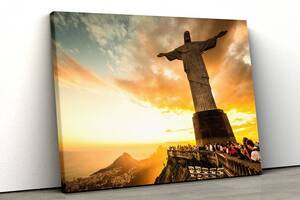 Картина на холсте KIL Art Статуя Исуса-Искупителя в Рио-де-Жанейро 51x34 см (224)