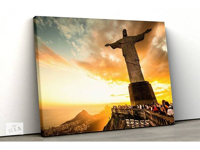 Картина на холсте KIL Art Статуя Исуса-Искупителя в Рио-де-Жанейро 51x34 см (224)