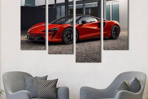 Картина на холсте KIL Art Стильный красный McLaren Artura 129x90 см (1282-42)
