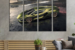 Картина на холсте KIL Art Стильный Lamborghini Sian 149x93 см (1251-41)