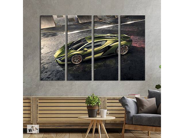 Картина на холсте KIL Art Стильный Lamborghini Sian 89x53 см (1251-41)