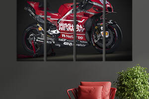 Картина на холсте KIL Art Стильный мотоцикл Ducati ucati Desmosedici GP19 209x133 см (1314-41)