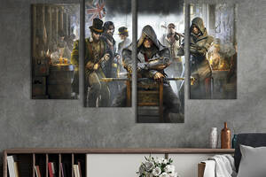 Картина на холсте KIL Art Стильный постер Assassin's Creed: Syndicate 129x90 см (1433-42)