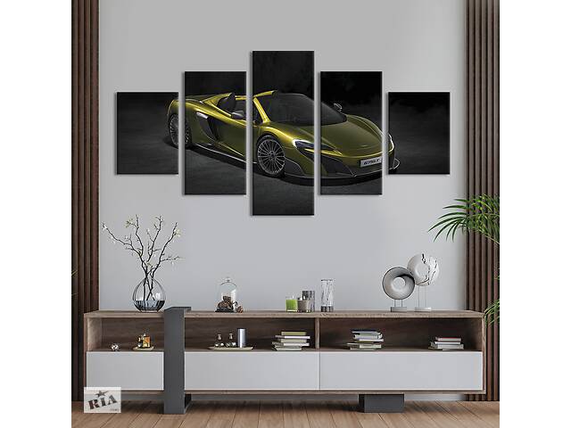 Картина на холсте KIL Art Стильный суперкар McLaren 675LT 112x54 см (1361-52)