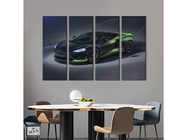 Картина на холсте KIL Art Стильный суперкар McLaren GT Verdant Theme 149x93 см (1358-41)
