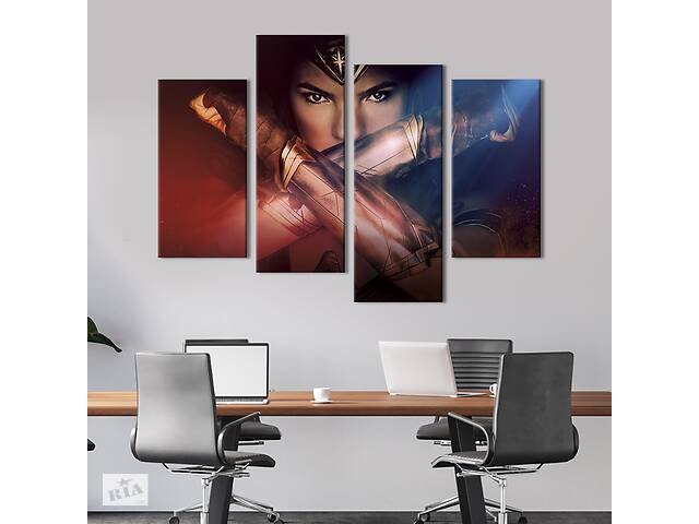 Картина на холсте KIL Art Супергероиня Чудо-женщина 129x90 см (1414-42)