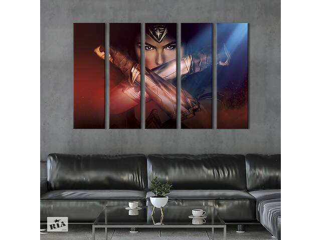Картина на полотні KIL Art Супергероїня всесвіту DC Чудо-жінка 87x50 см (1414-51)