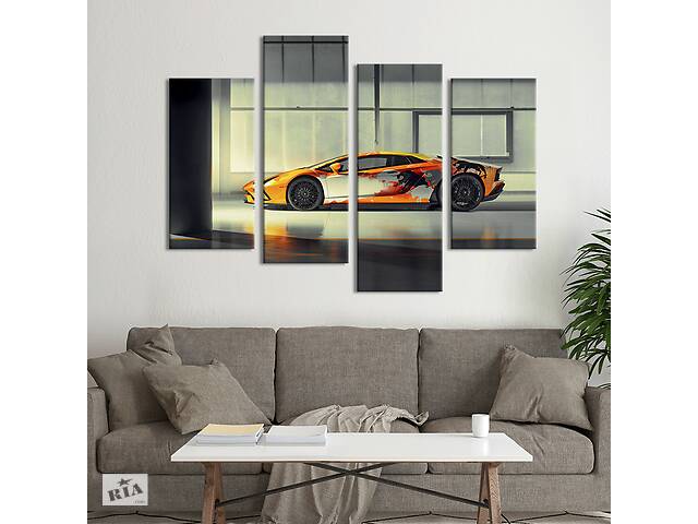 Картина на холсте KIL Art Сверхбыстрый Lamborghini Aventador S 89x56 см (1248-42)