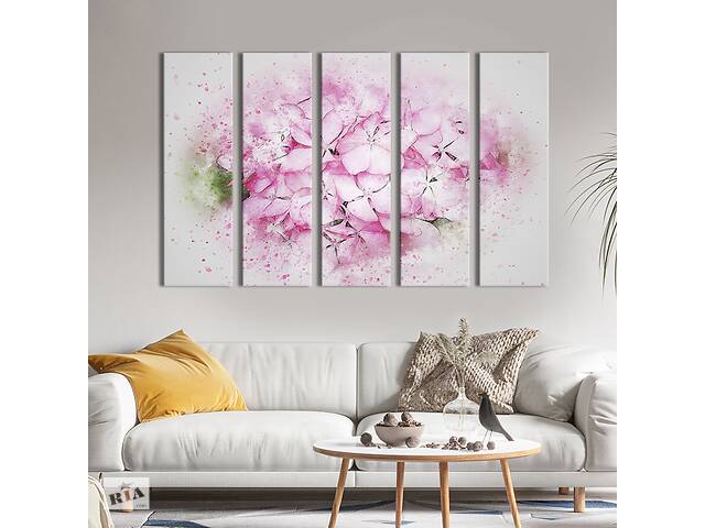 Картина на холсте KIL Art Светлые розовые цветы 155x95 см (822-51)