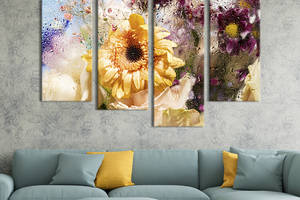 Картина на холсте KIL Art Свежий букет садовых цветов 129x90 см (939-42)