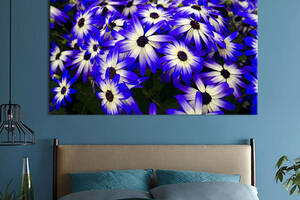 Картина на холсте KIL Art Синие садовые цветы 75x50 см (938-1)