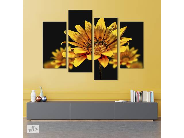 Картина на холсте KIL Art Сияющие жёлтые цветы 129x90 см (831-42)