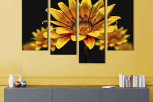 Картина на холсте KIL Art Сияющие жёлтые цветы 149x106 см (831-42)