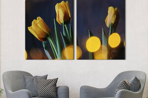 Картина на холсте KIL Art Три солнечных тюльпана 165x122 см (923-2)