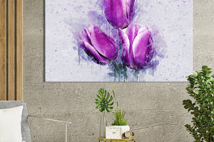 Картина на холсте KIL Art Три тюльпана 122x81 см (861-1)