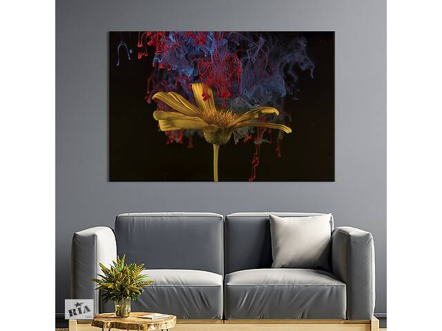 Картина на холсте KIL Art Цветок и абстракция 51x34 см (834-1)
