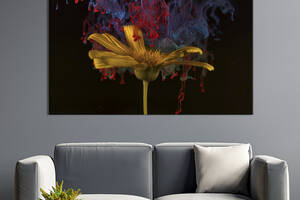 Картина на холсте KIL Art Цветок и абстракция 75x50 см (834-1)