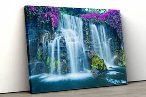 Картина на полотні KIL Art Квітучий водоспад 81x54 см (377)