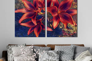 Картина на холсте KIL Art Цветы садовой лилии 111x81 см (973-2)