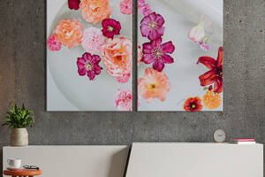 Картина на холсте KIL Art Цветы в ванной 111x81 см (933-2)