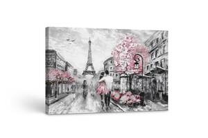 Картина на холсте KIL Art Улица Парижа 81x54 см (179)