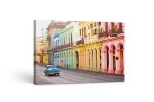 Картина на холсте KIL Art Улица в Гаване Кубы 122x81 см (248)
