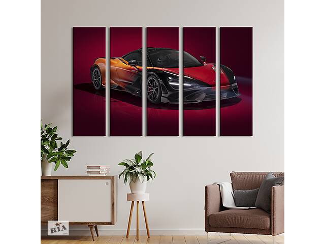 Картина на холсте KIL Art Утонченный суперкар McLaren 765LT 132x80 см (1389-51)