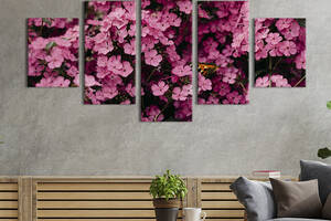 Картина на холсте KIL Art Великолепные розовые цветы флоксы 162x80 см (925-52)