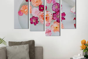 Картина на холсте KIL Art Великолепные цветы в воде 129x90 см (933-42)