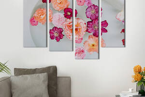 Картина на холсте KIL Art Великолепные цветы в воде 149x106 см (933-42)